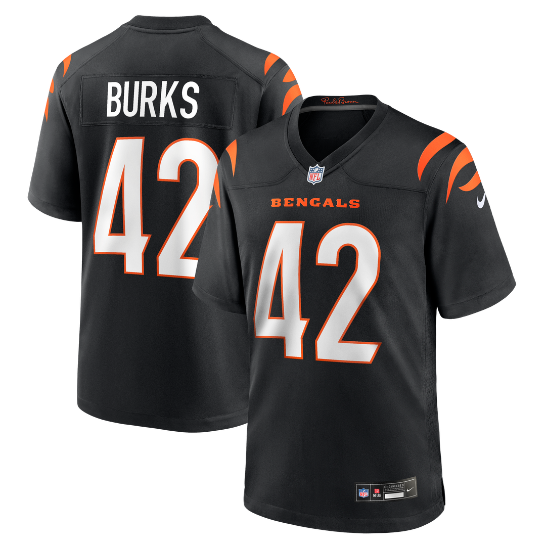 Cincinnati Bengals Oren Burks Nike Black Team Game Jersey