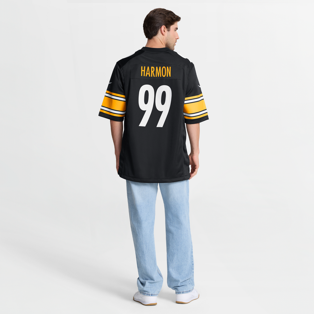 Pittsburgh Steelers Derrick Harmon Nike Black Game Player Jersey