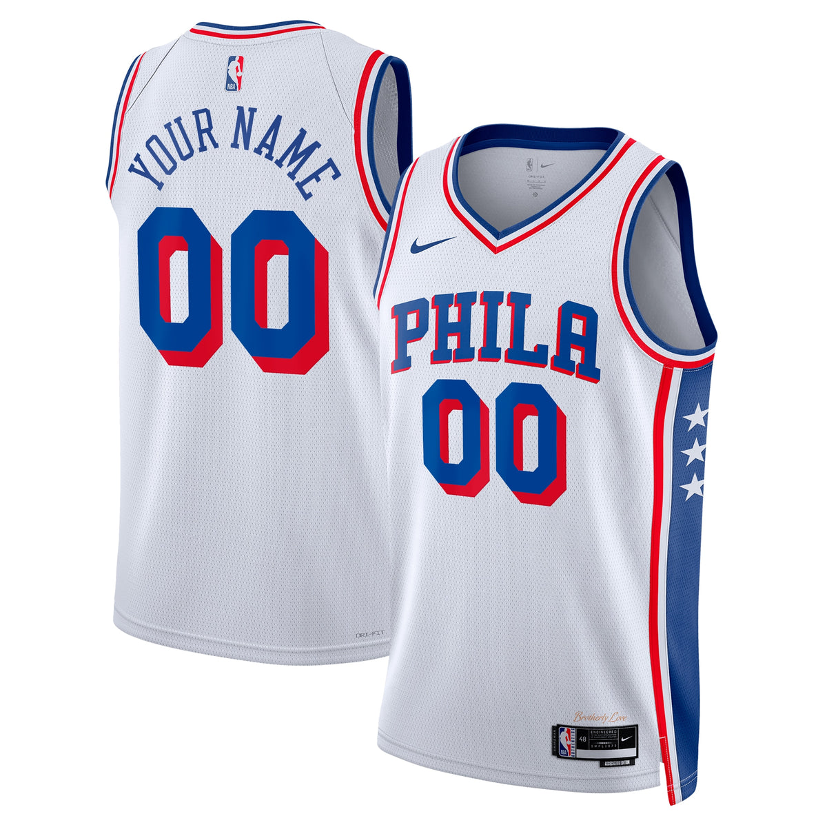 Philadelphia 76ers Nike Association Swingman Jersey - Custom - Unisex