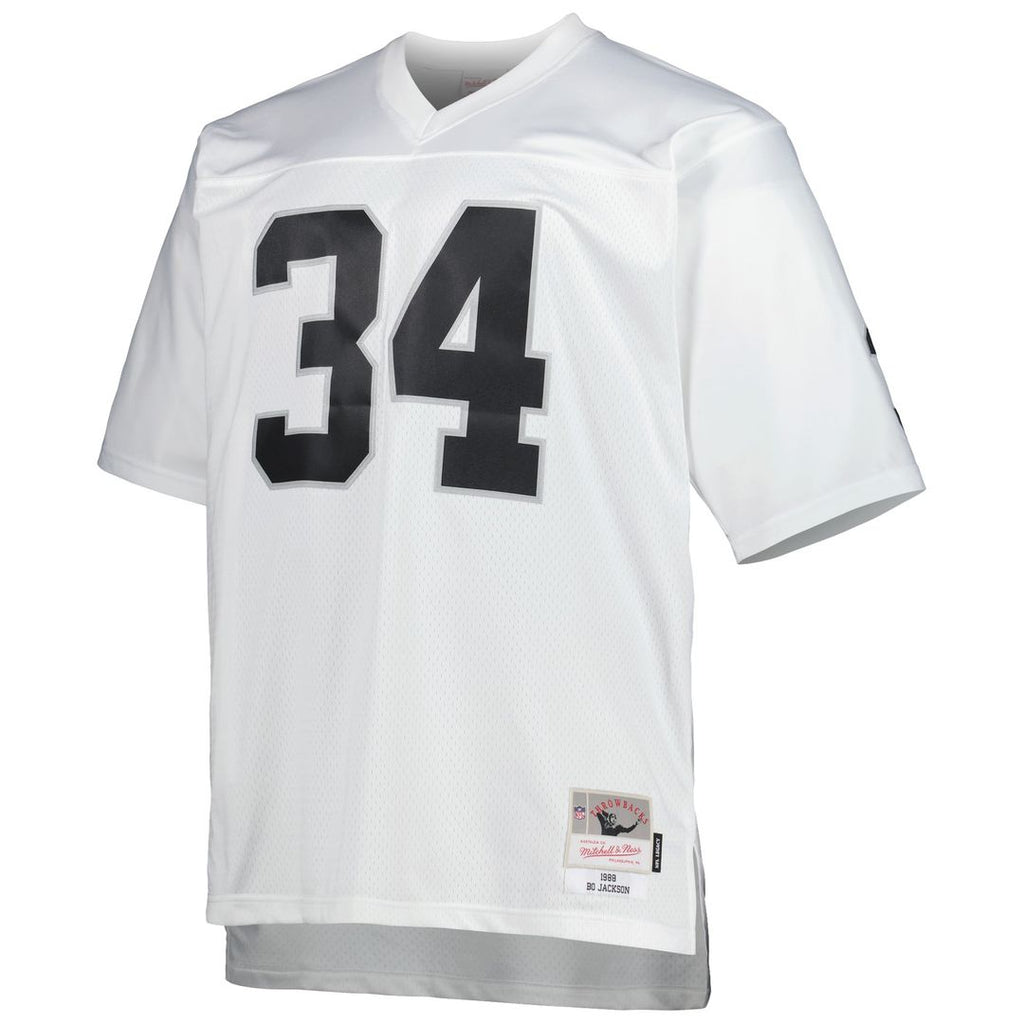 Las Vegas Raiders Bo Jackson Mitchell & Ness Black Big & Tall 1988 Retired Player Replica Jersey