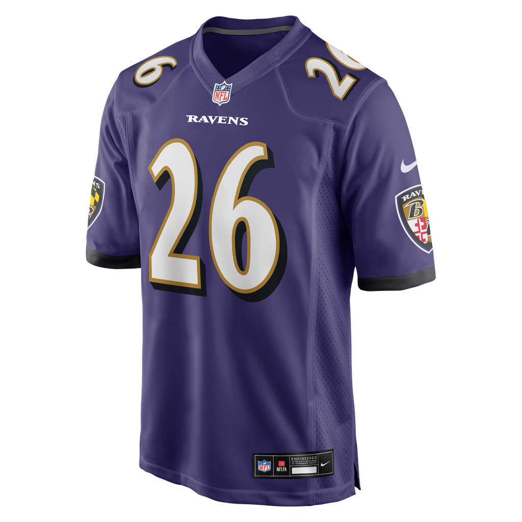 Baltimore Ravens Rasheen Ali Nike Purple Team Game Jersey