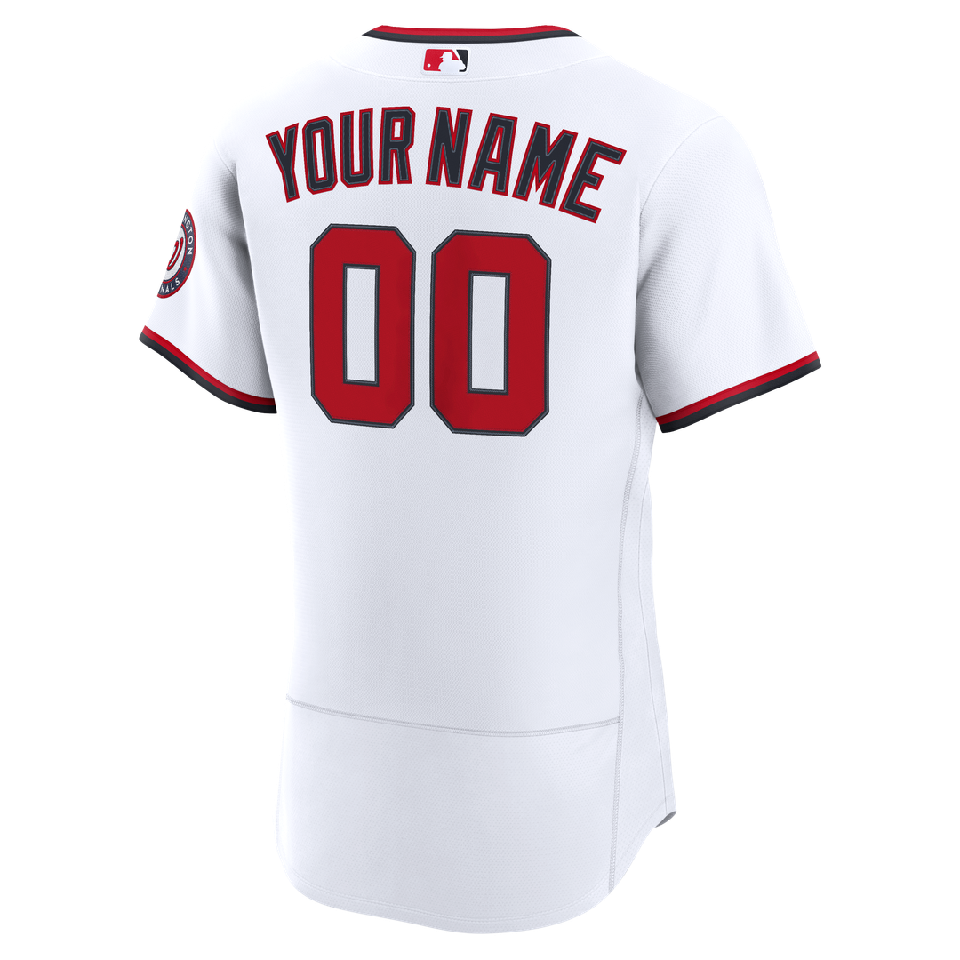 Washington Nationals Nike White Home Authentic Custom Jersey