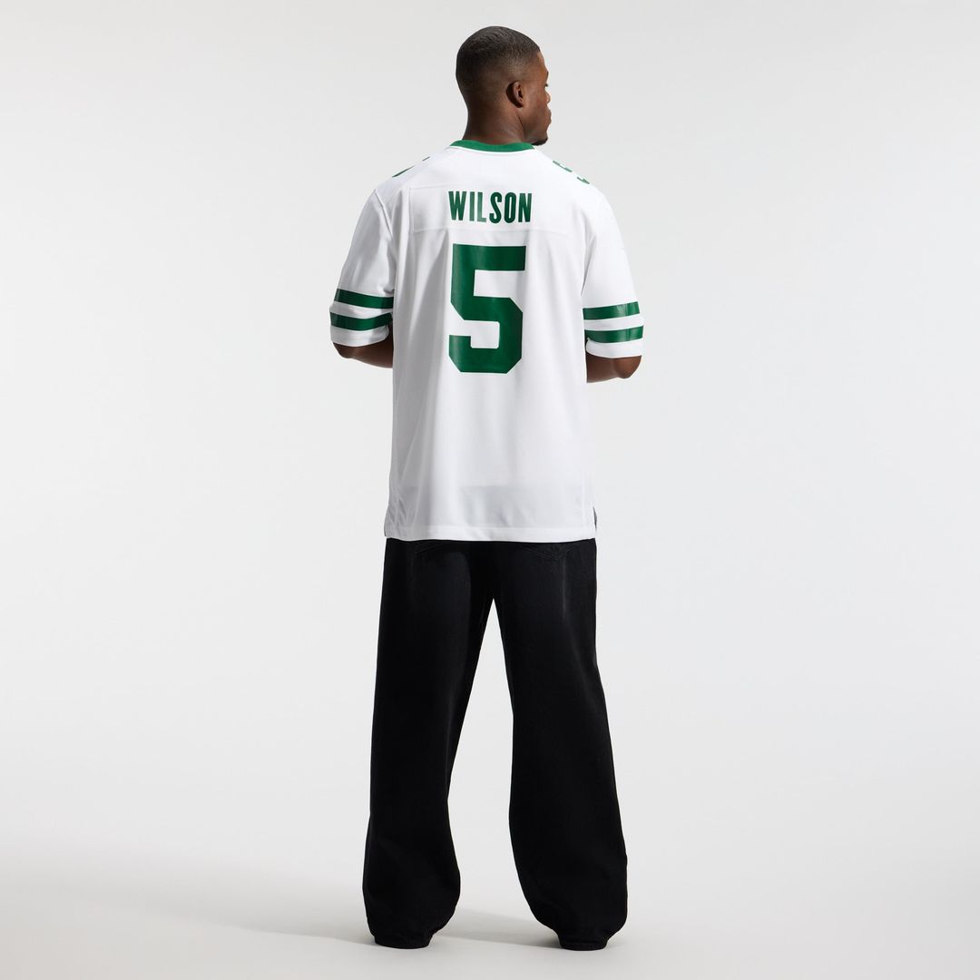 New York Jets Garrett Wilson Nike Legacy Black Alternate Game Jersey