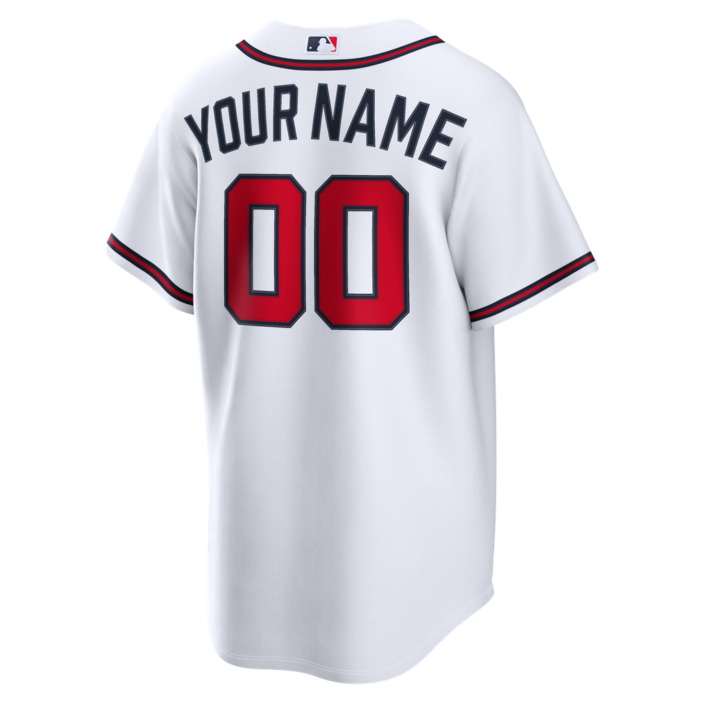 Atlanta Braves Nike White Home Stadium Custom Jersey