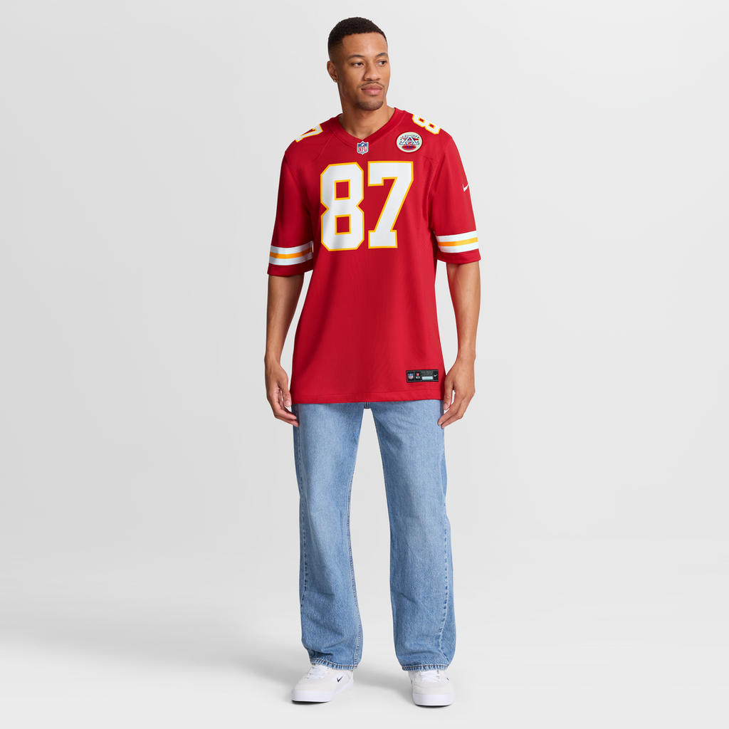 Kansas City Chiefs Travis Kelce Nike White Player Game Jersey