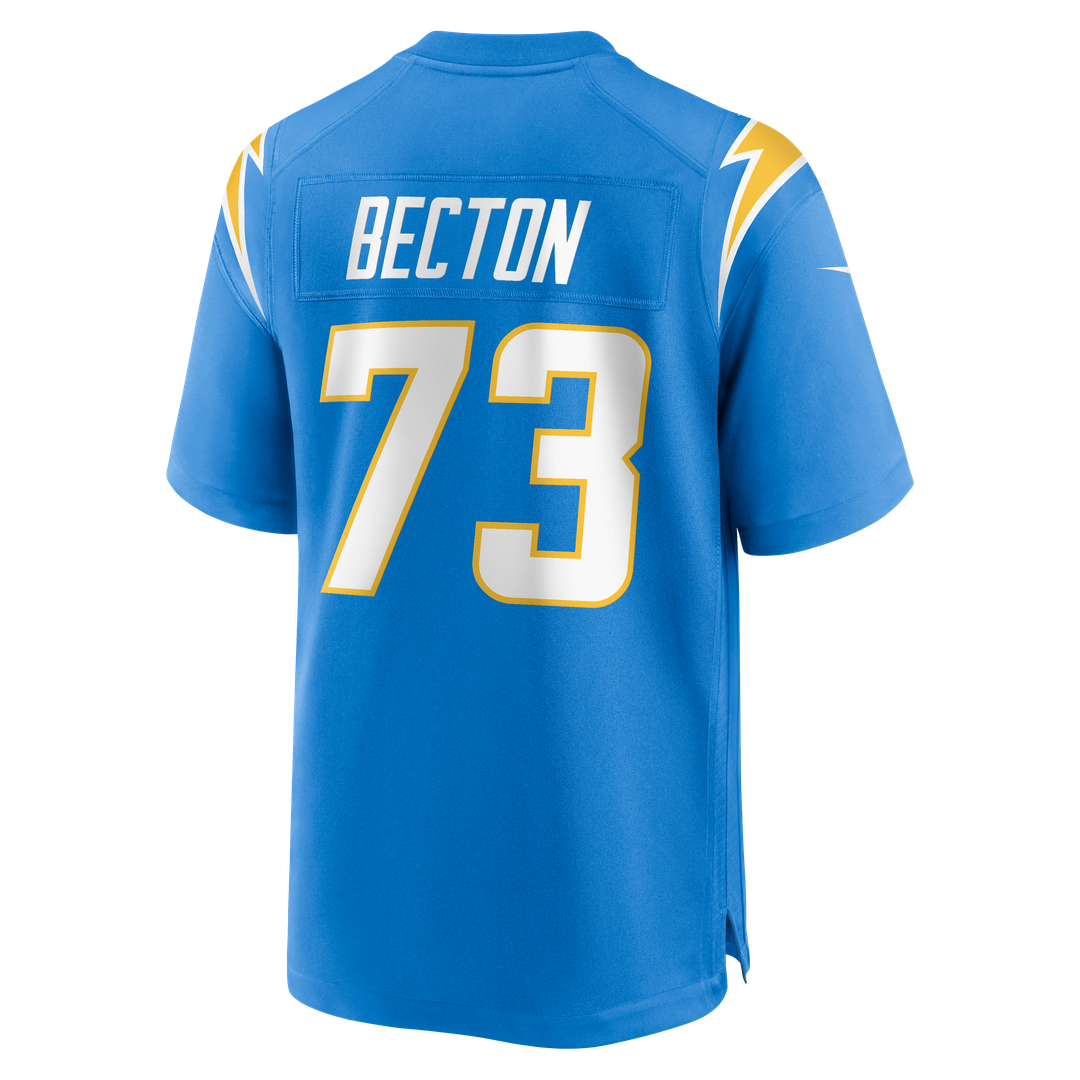 Los Angeles Chargers Mekhi Becton Nike Powder Blue Team Game Jersey