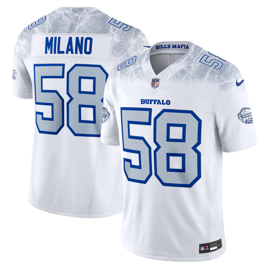 Buffalo Bills Matt Milano Nike White Rivalries Collection Stitched Limited Jersey