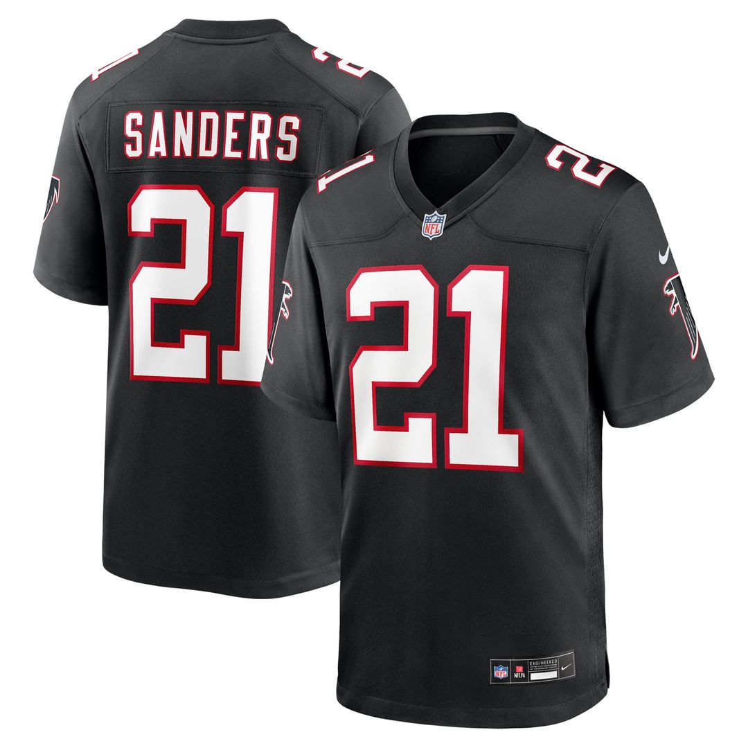 Atlanta Falcons Deion Sanders Nike Black Retired Player Alternate Game Jersey