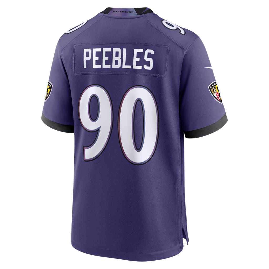 Baltimore Ravens Aeneas Peebles Nike Purple Team Game Jersey