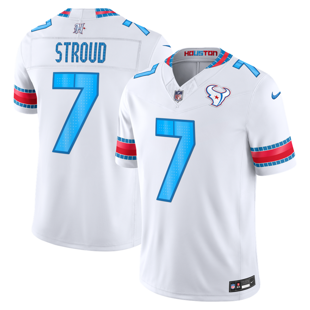 Houston Texans C.J. Stroud Nike White 2026 Rivalries Collection Stitched Limited Jersey