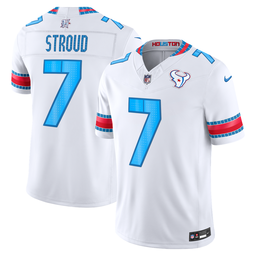 Houston Texans C.J. Stroud Nike White 2026 Rivalries Collection Stitched Limited Jersey