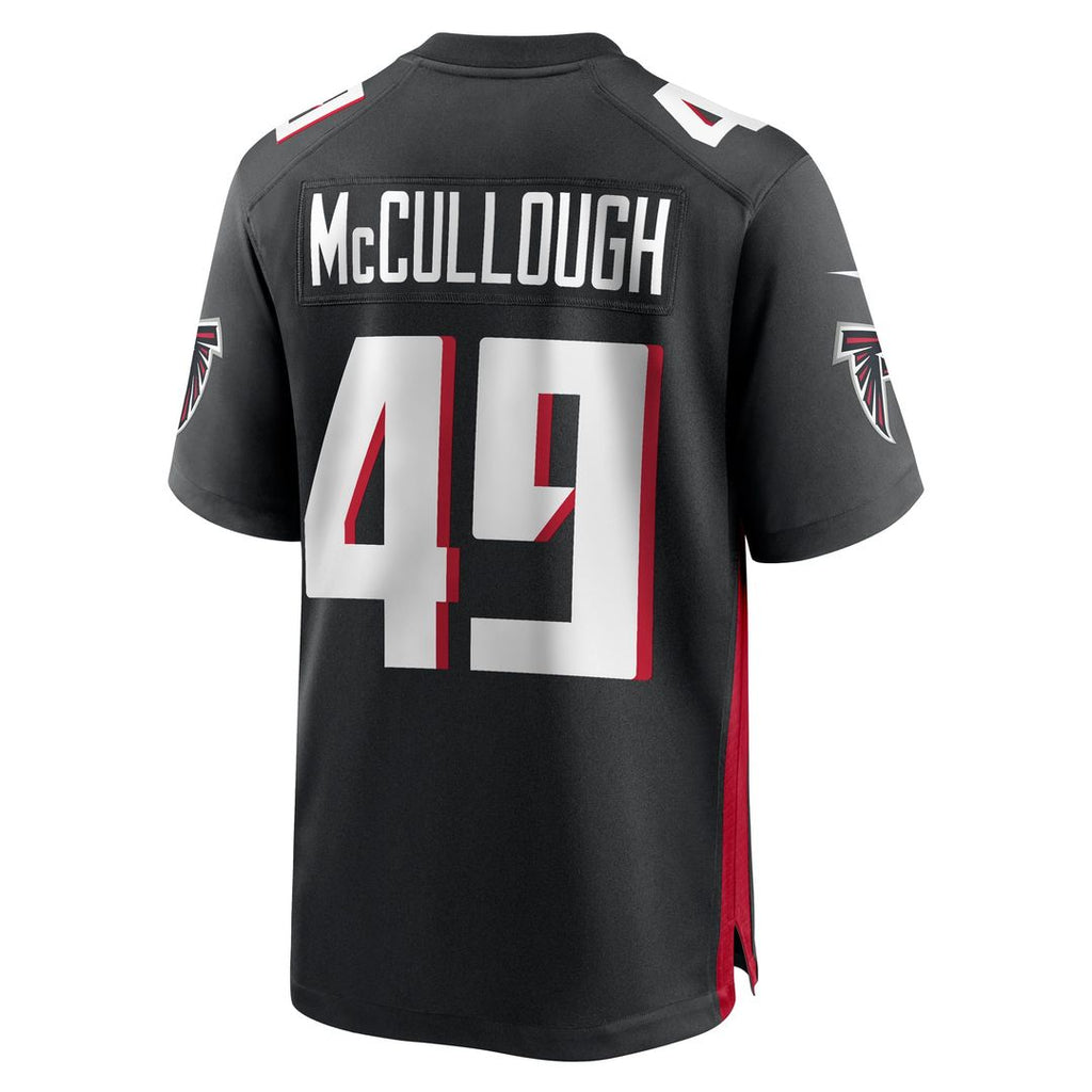 Atlanta Falcons Liam McCullough Nike Black Team Game Jersey
