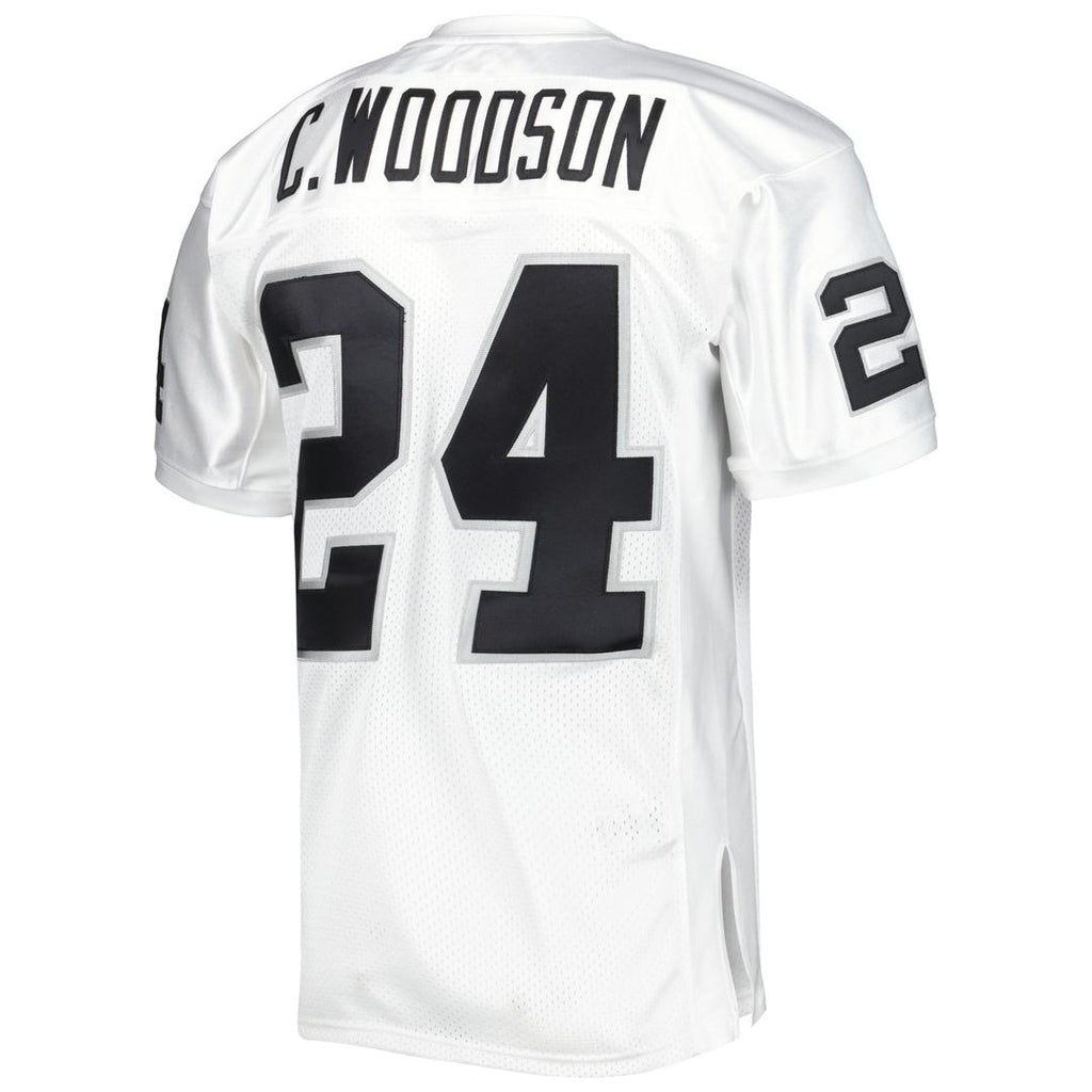 Las Vegas Raiders 2002 Charles Woodson Mitchell & Ness White Authentic Throwback Retired Player Jersey