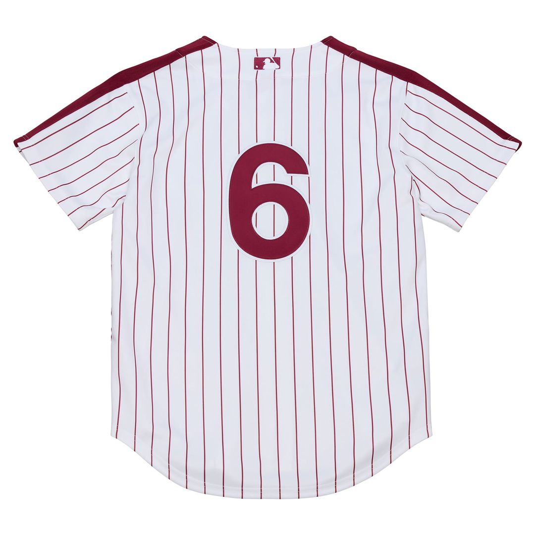Philadelphia Phillies Jimmy Rollins Mitchell & Ness White 2003 Cooperstown Collection Authentic Jersey