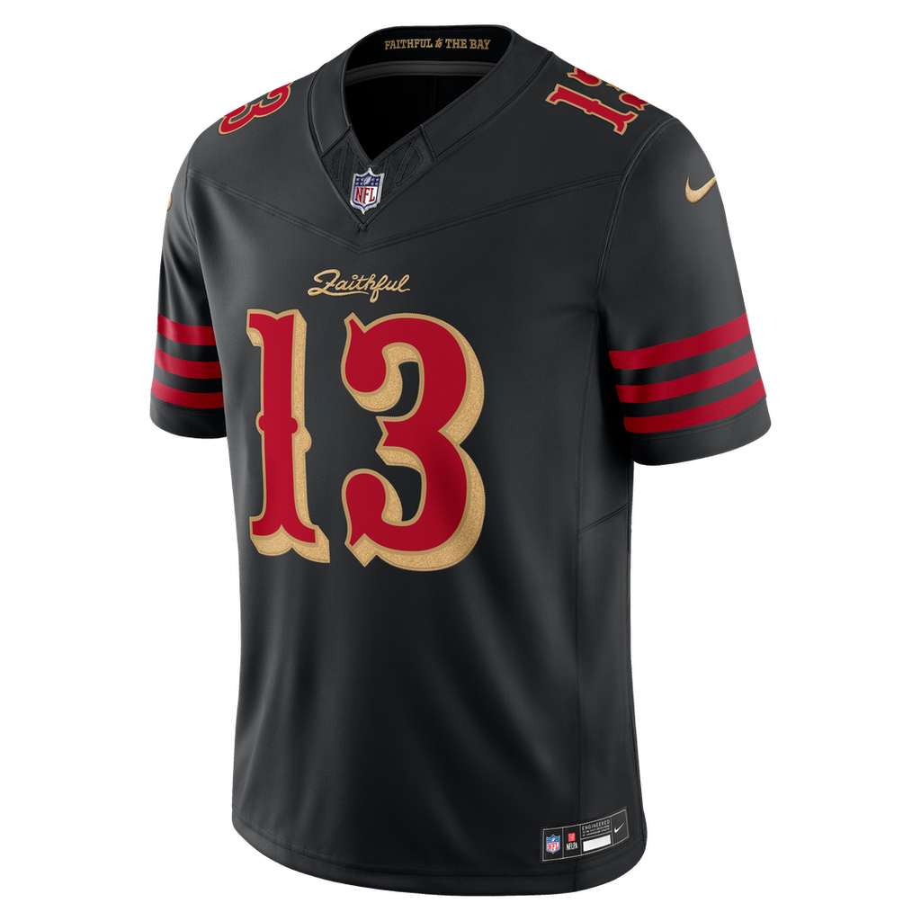 San Francisco 49ers Brock Purdy Nike Black Rivalries Collection Stitched Limited Jersey