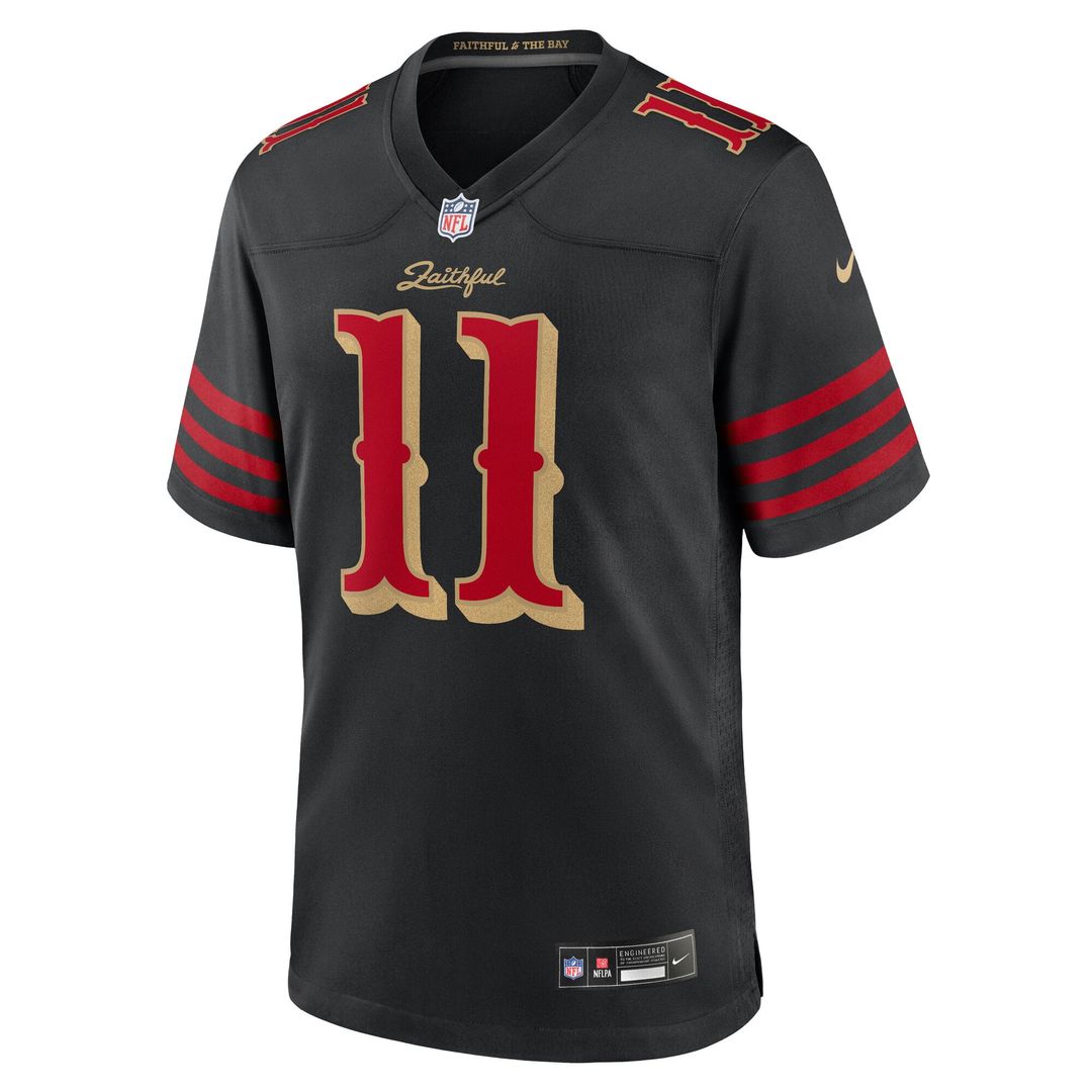 San Francisco 49ers Brandon Aiyuk Nike Black Rivalries Collection Game Jersey