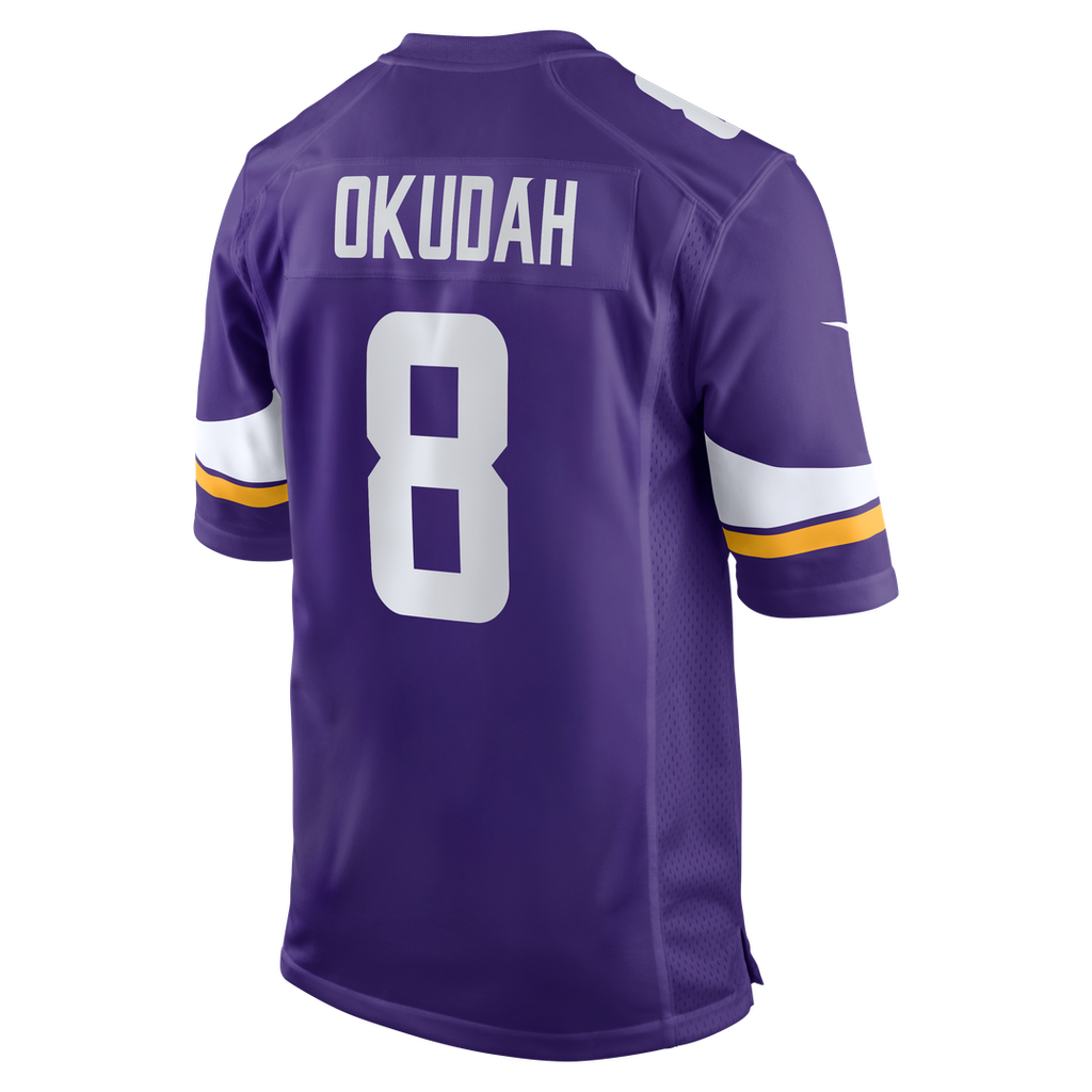 Minnesota Vikings Jeff Okudah Nike Purple Team Game Jersey