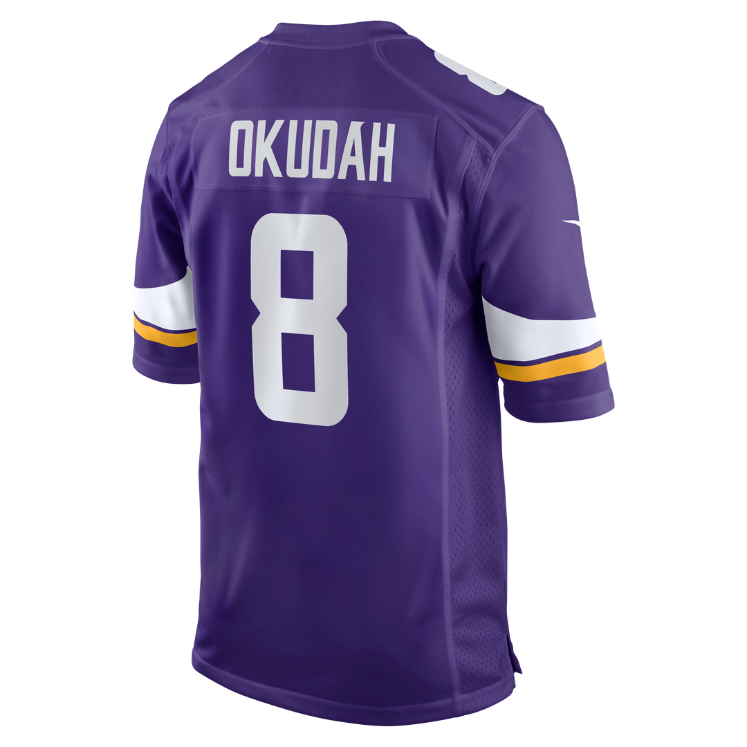 Minnesota Vikings Jeff Okudah Nike Purple Team Game Jersey