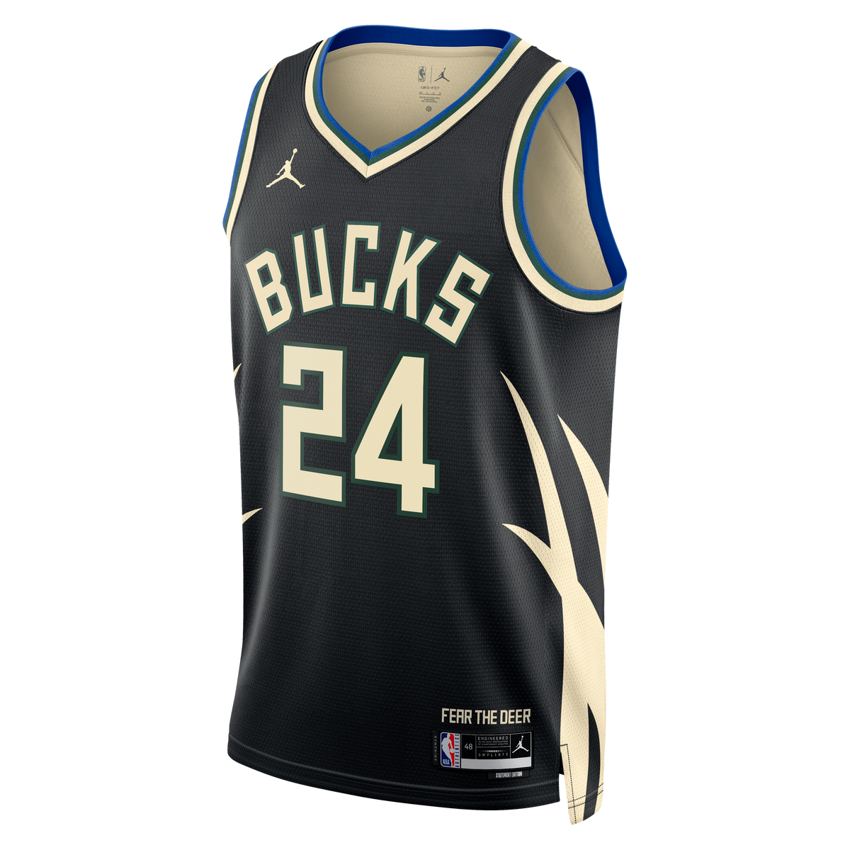 Milwaukee Bucks Jordan Brand Statement Edition Swingman Jersey - Hunter Green - Jaime Jaquez Jr. - Unisex