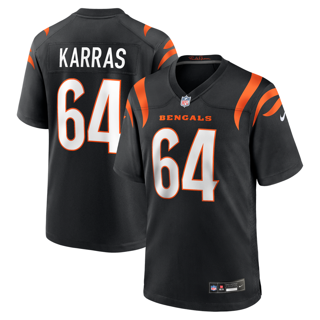 Cincinnati Bengals Ted Karras Nike Black Game Player Jersey