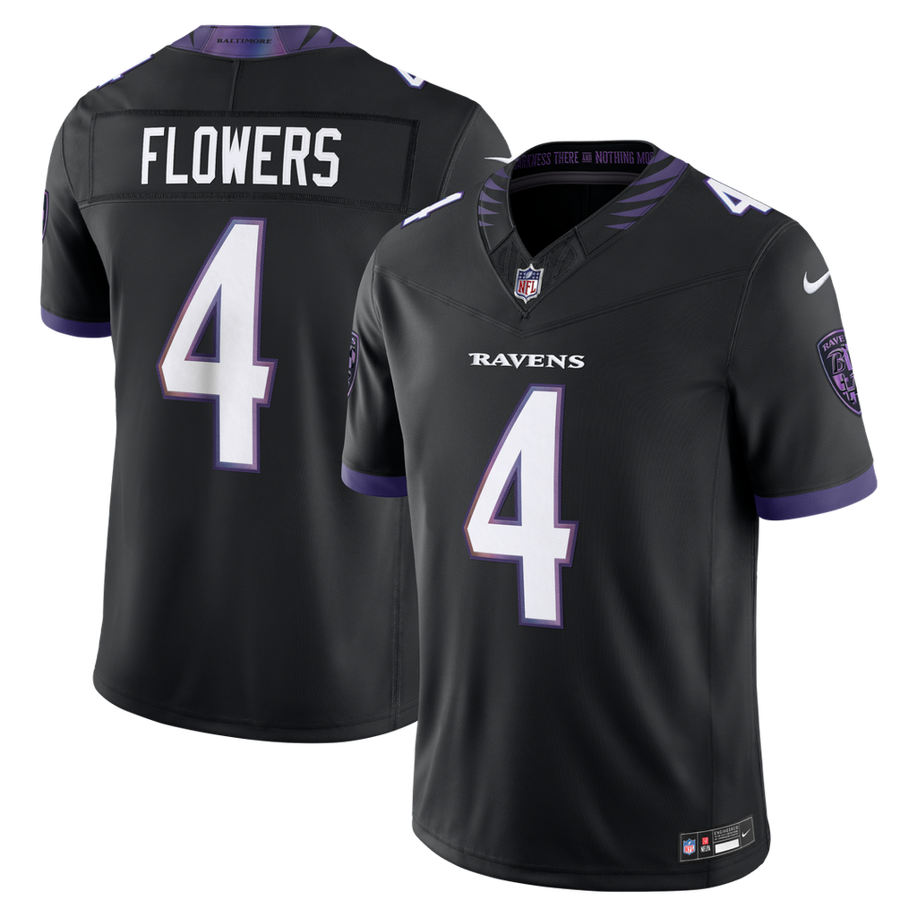 Baltimore Ravens Zay Flowers Nike Black Alternate Alternate Vapor F.U.S.E. Stitched Limited Jersey