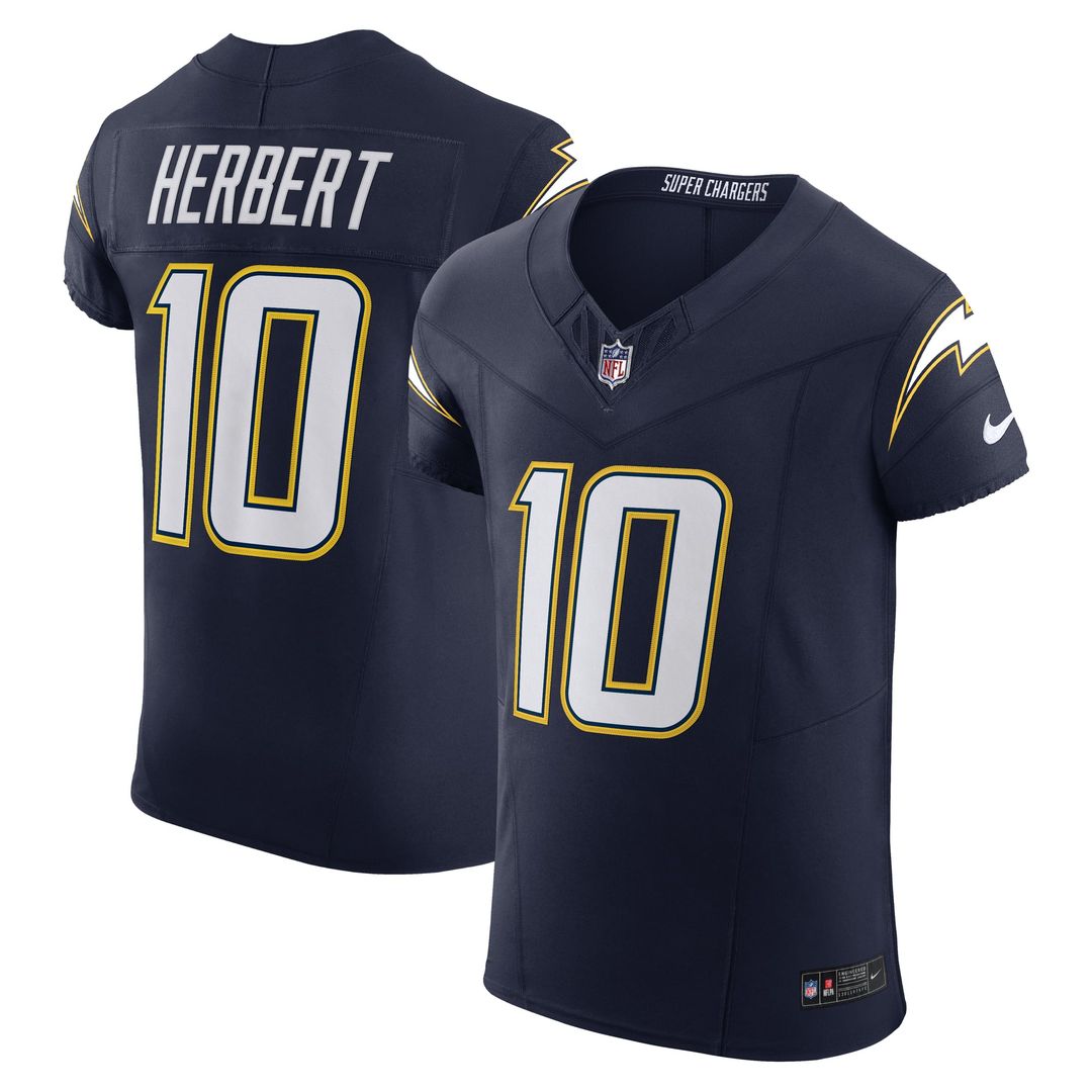 Los Angeles Chargers Justin Herbert Nike Gold Alternate Vapor F.U.S.E. Elite Jersey