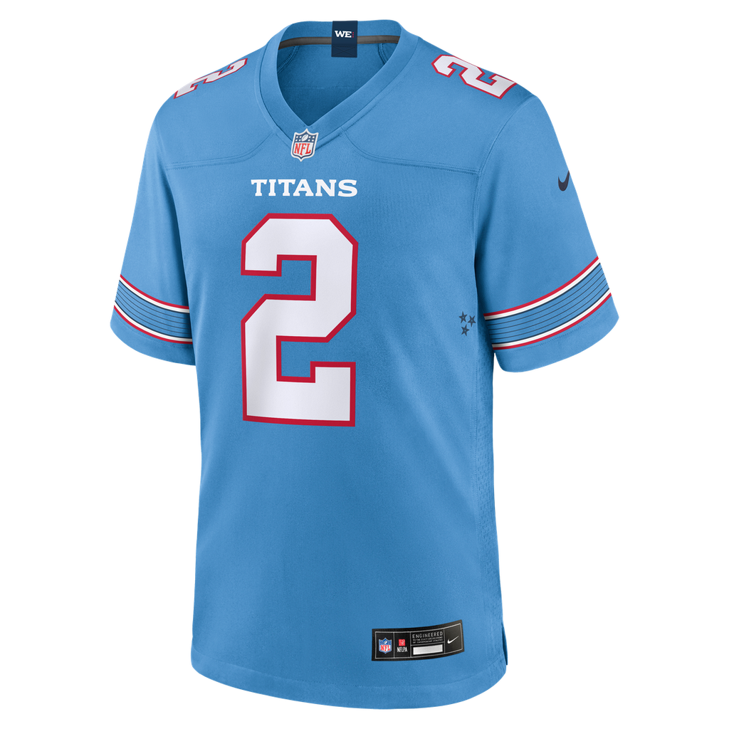 Tennessee Titans Tyjae Spears Nike Light Blue Game Jersey