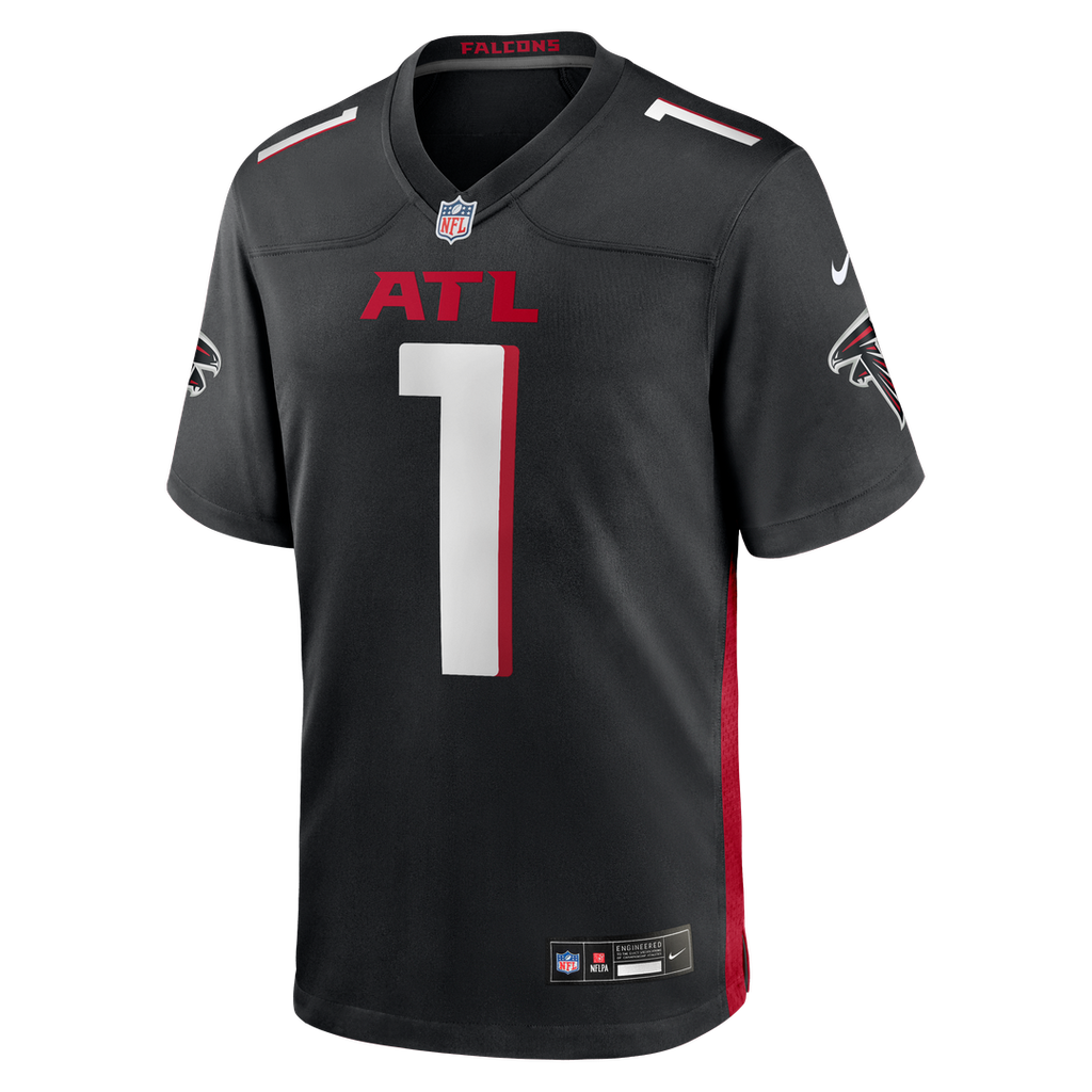 Atlanta Falcons Number 1 Groom Nike Black Game Jersey