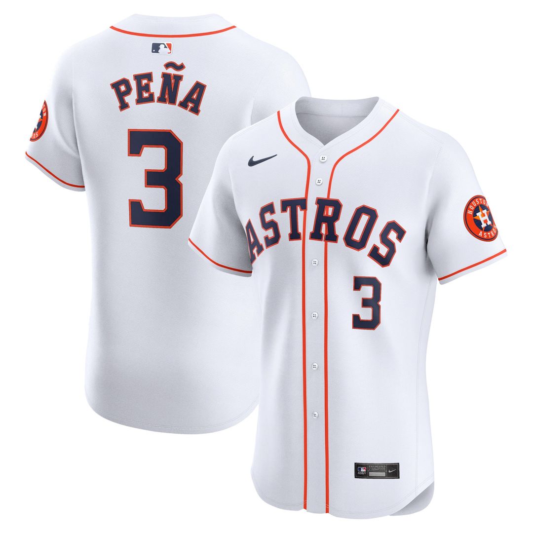 Houston Astros Jeremy Peña Nike White Home Elite Player Jersey