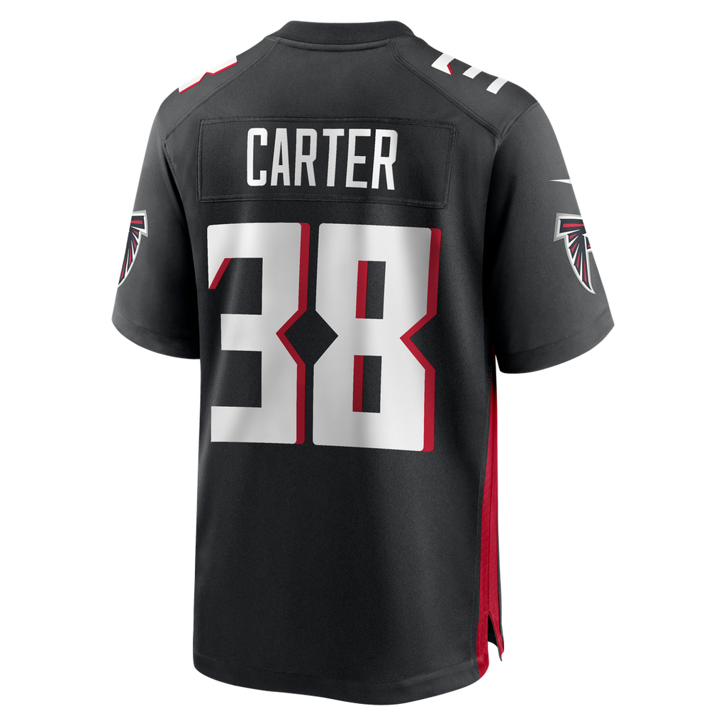 Atlanta Falcons Nathan Carter Nike Black Team Game Jersey