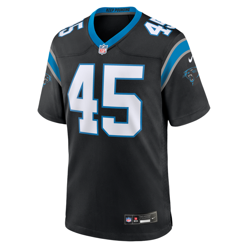 Carolina Panthers Maema Njongmeta Nike Black Game Jersey