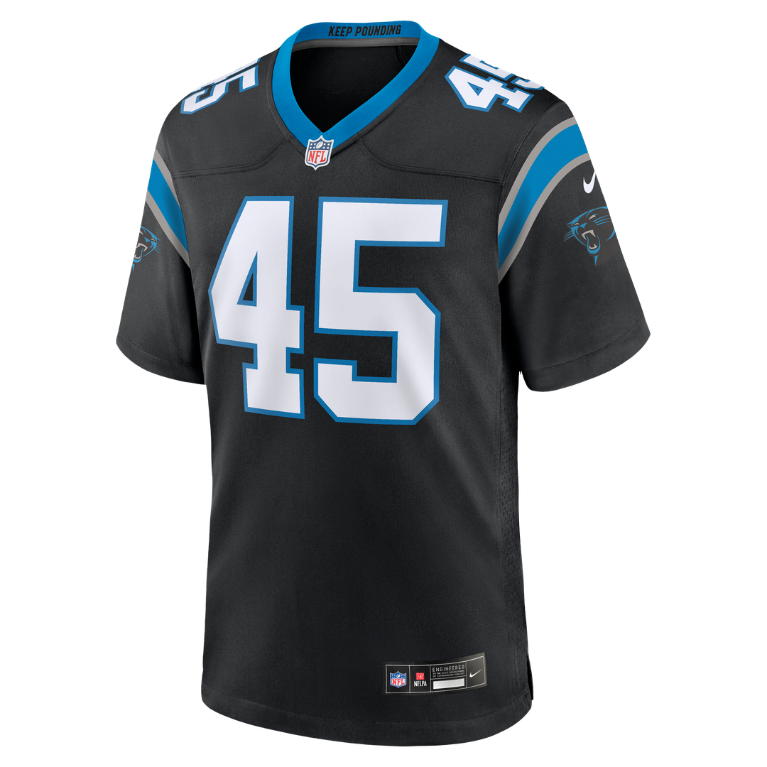 Carolina Panthers Maema Njongmeta Nike Black Game Jersey