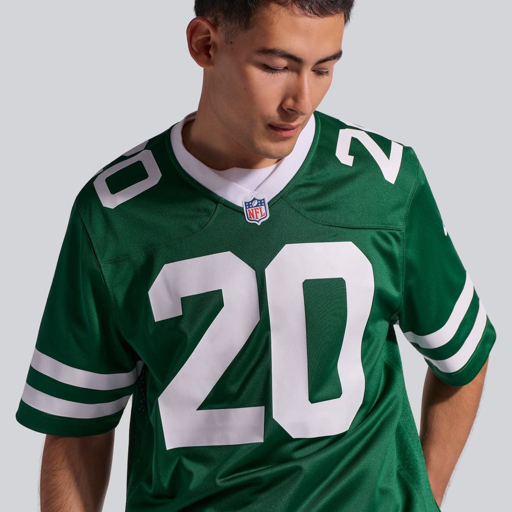 New York Jets Breece Hall Nike Legacy Black Alternate Game Jersey