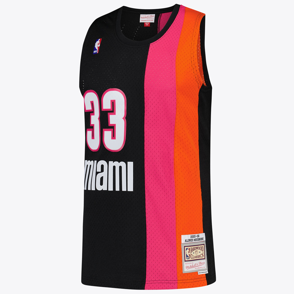 Miami Heat NBA Alonzo Mourning Hardwood Classics Road Jersey By Mitchell & Ness