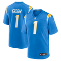 Los Angeles Chargers Number 1 Groom Nike Powder Blue Game Jersey