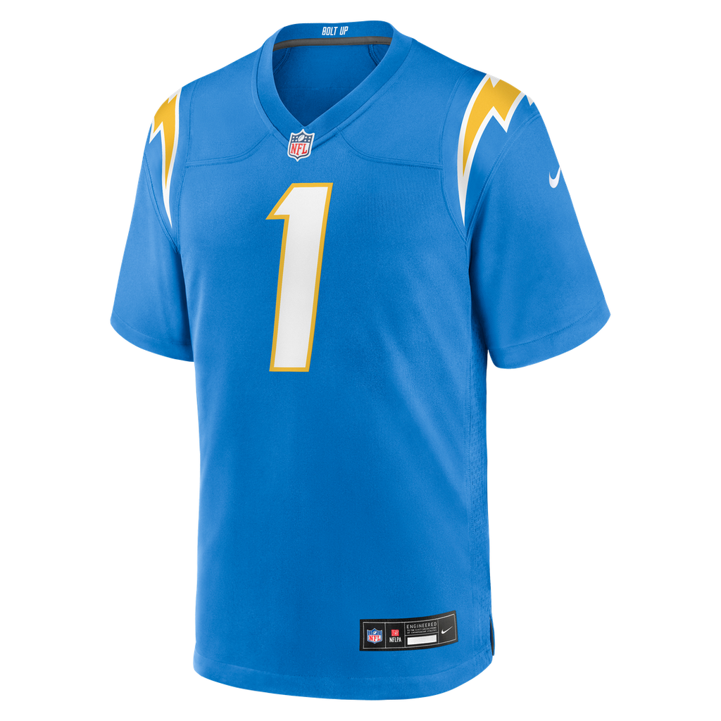 Los Angeles Chargers Number 1 Dad Nike Powder Blue Game Jersey