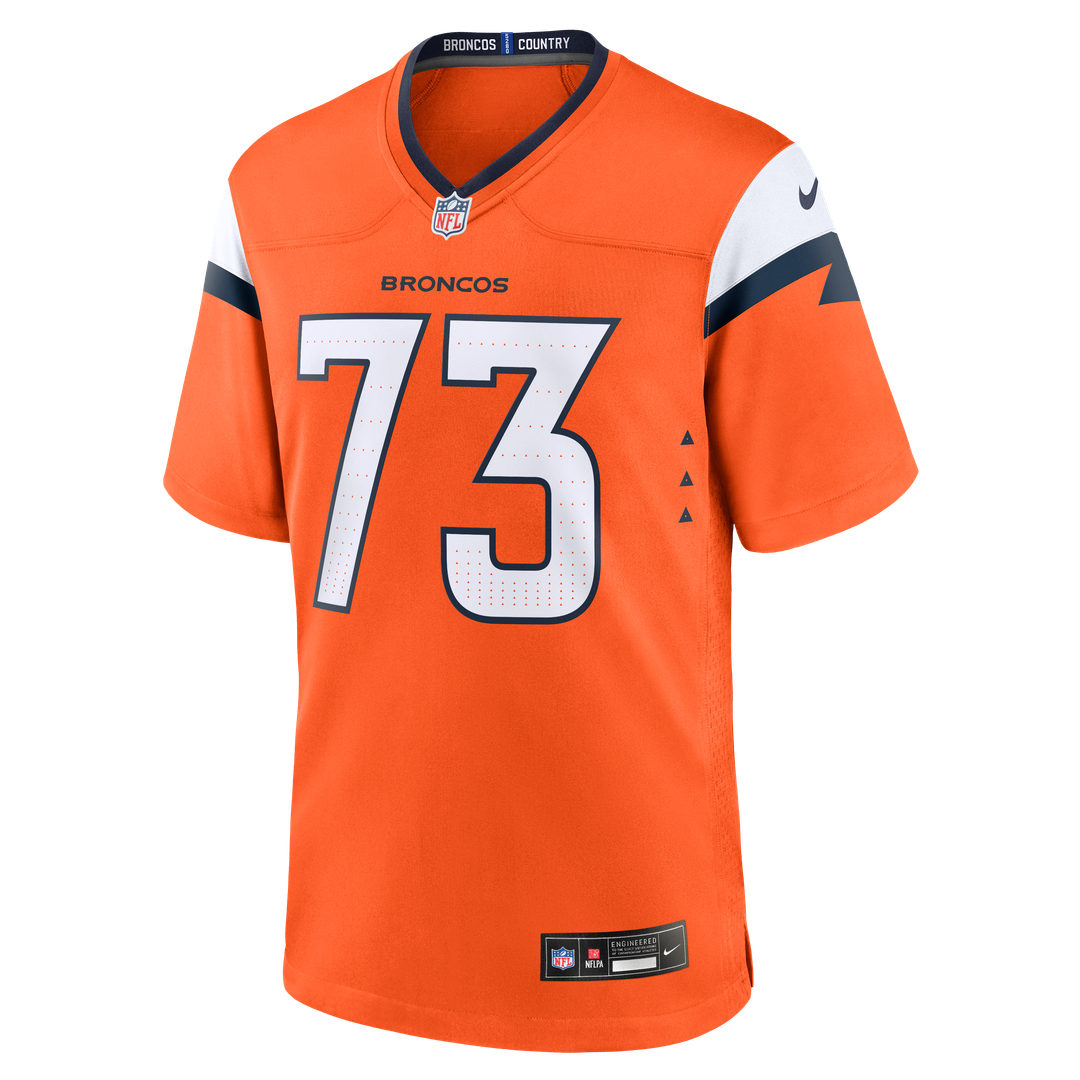Denver Broncos Frank Crum Nike Orange Team Game Jersey