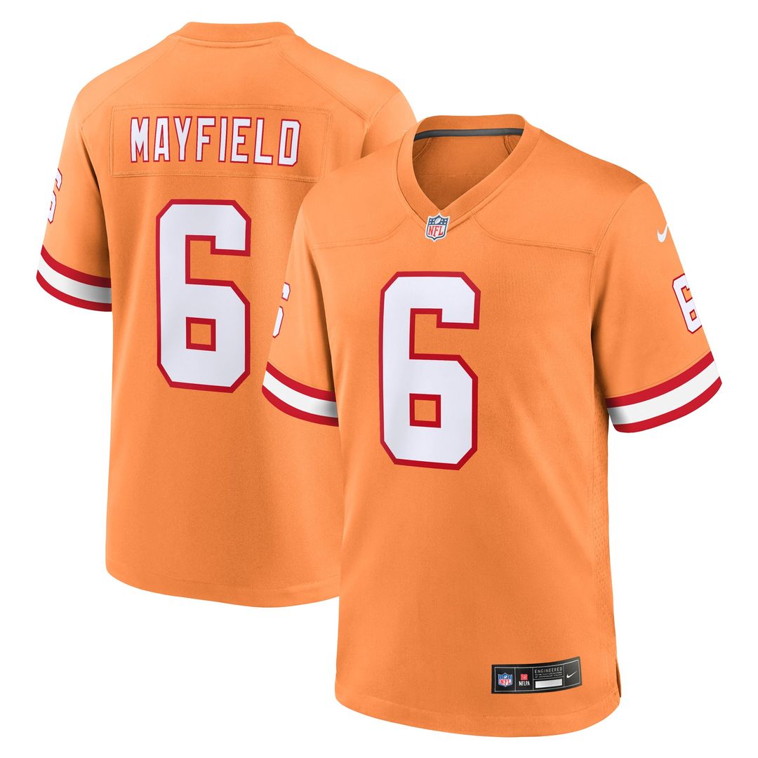 Tampa Bay Buccaneers Baker Mayfield Nike White Away Game Jersey