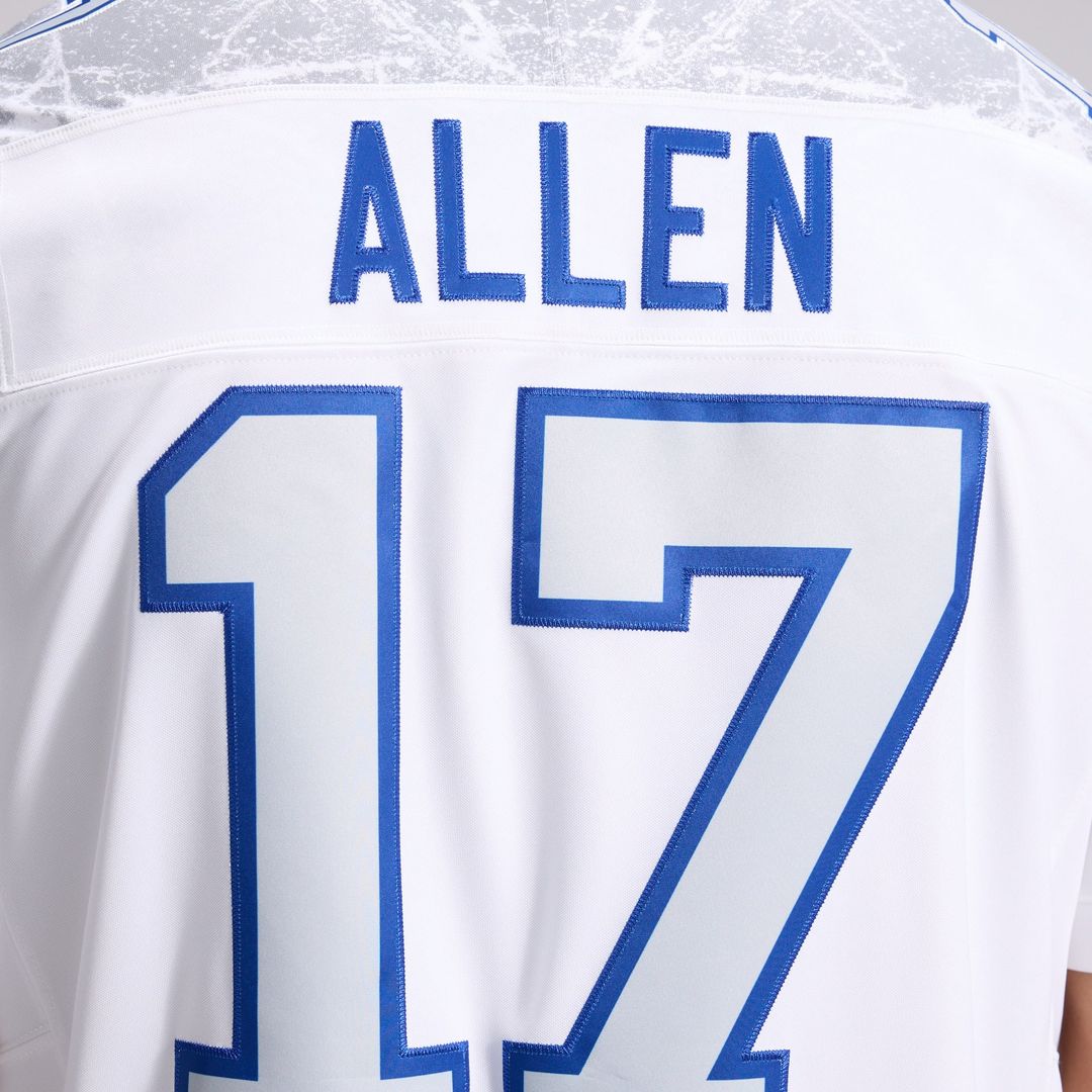 Buffalo Bills Josh Allen Nike White Rivalries Collection Stitched Limited Jersey