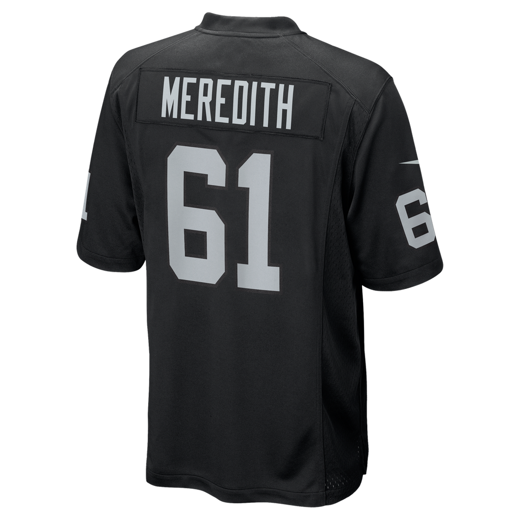 Las Vegas Raiders Jordan Meredith Nike Black Game Player Jersey
