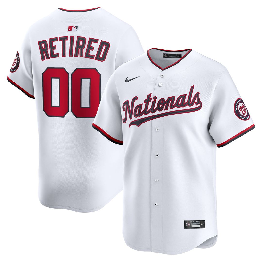 Washington Nationals Nike White Home Limited Pick-A-Player Retired Roster Jersey