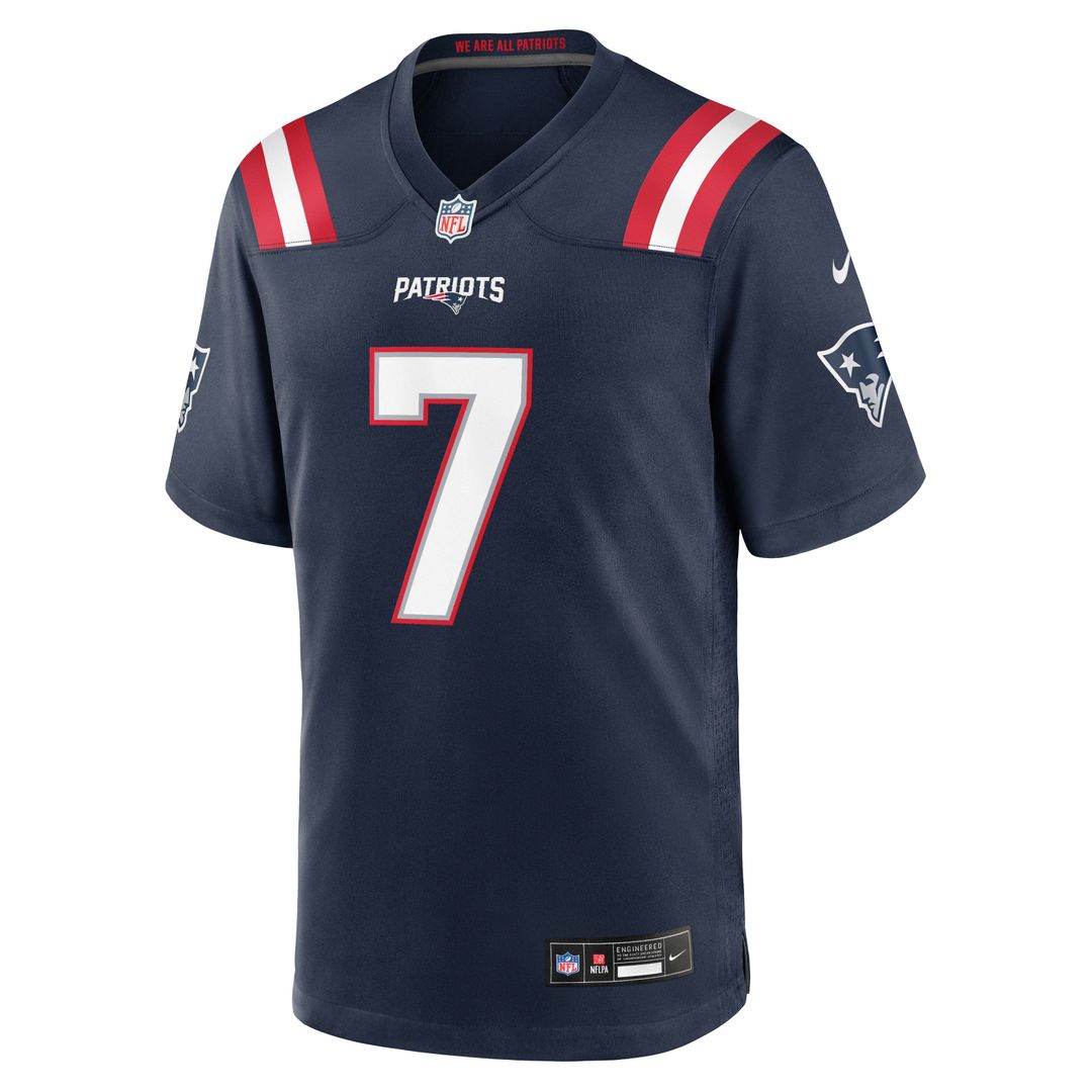New England Patriots Carlton Davis Nike Navy Team Game Jersey