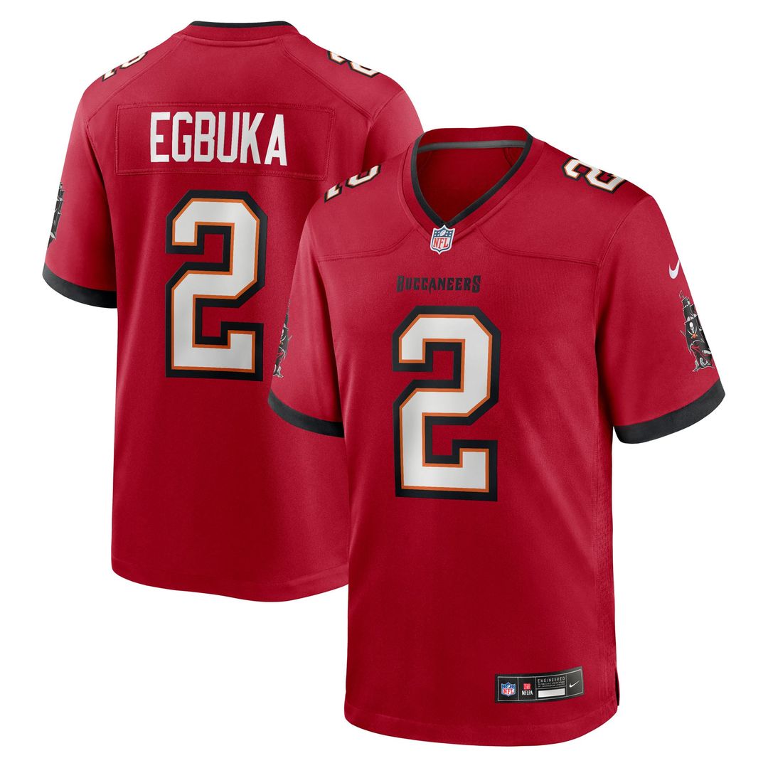 Tampa Bay Buccaneers Emeka Egbuka Nike Pewter Alternate Game Player Jersey
