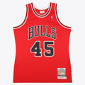 Chicago Bulls Michael Jordan 1994-95 Road 45 Authentic Jersey By Mitchell & Ness - Red