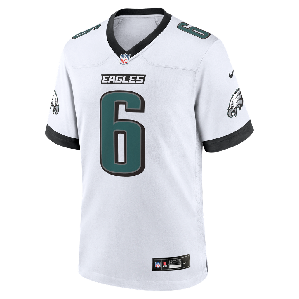 Philadelphia Eagles DeVonta Smith Nike White Game Jersey