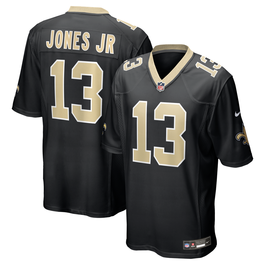 New Orleans Saints Velus Jones Jr. Nike Black Team Game Jersey