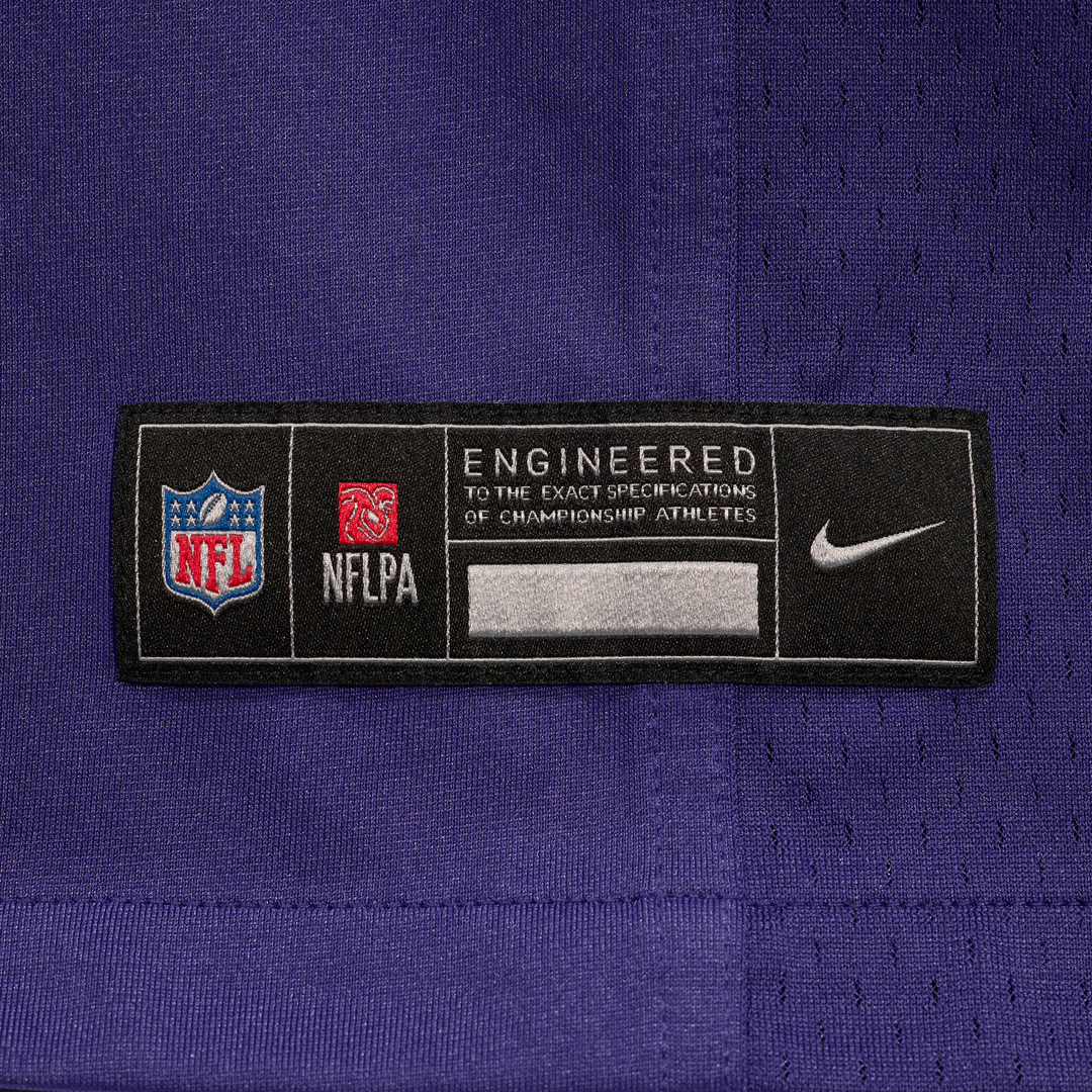 Baltimore Ravens Carson Vinson Nike Purple Team Game Jersey