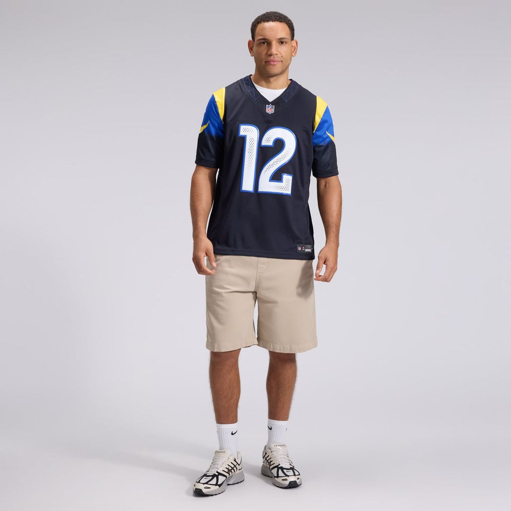 Los Angeles Rams Puka Nacua Nike Dark Blue Rivalries Collection Stitched Limited Jersey