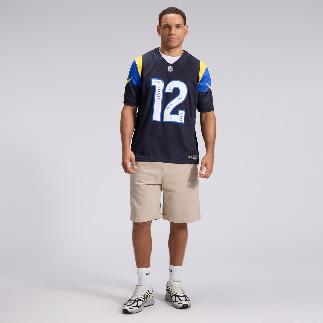 Los Angeles Rams Puka Nacua Nike Dark Blue Rivalries Collection Stitched Limited Jersey