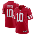 San Francisco 49ers Mac Jones Nike Scarlet Team Game Jersey